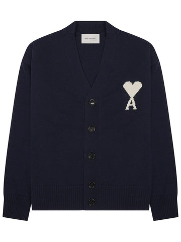 AMI PARIS - CARDIGAN WITH LOGO Unisex