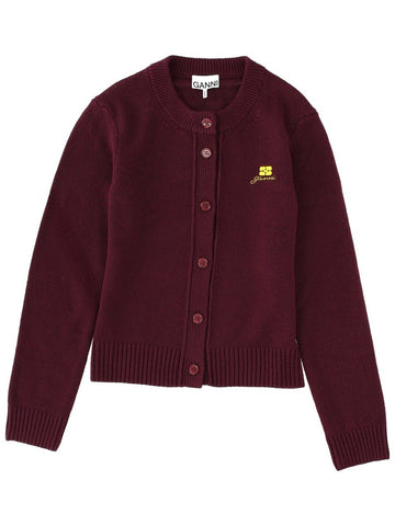 GANNI - CARDIGAN WITH LOGO cardigan-with-logo_09e9fca9-96a0-4cb1-9a03-268791d3087f