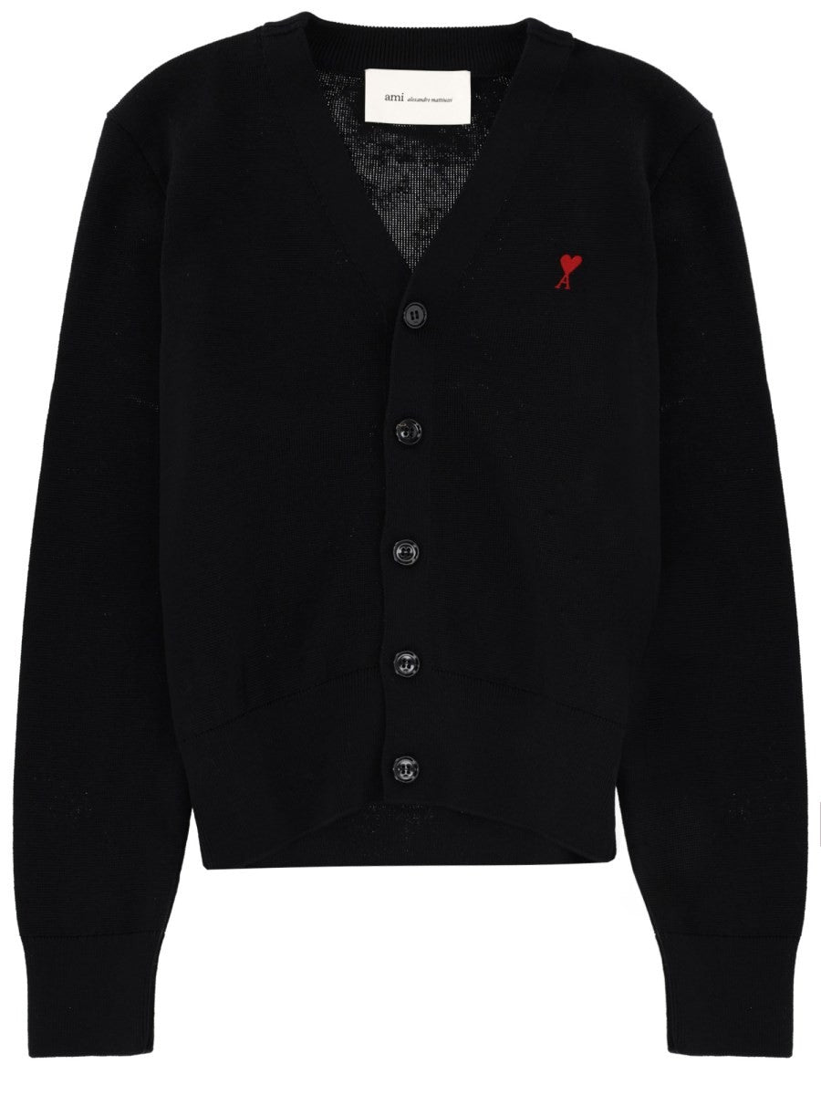 AMI PARIS - CARDIGAN WITH LOGO cardigan-with-logo_6205ea82-9dcb-4868-bac9-593150b84503