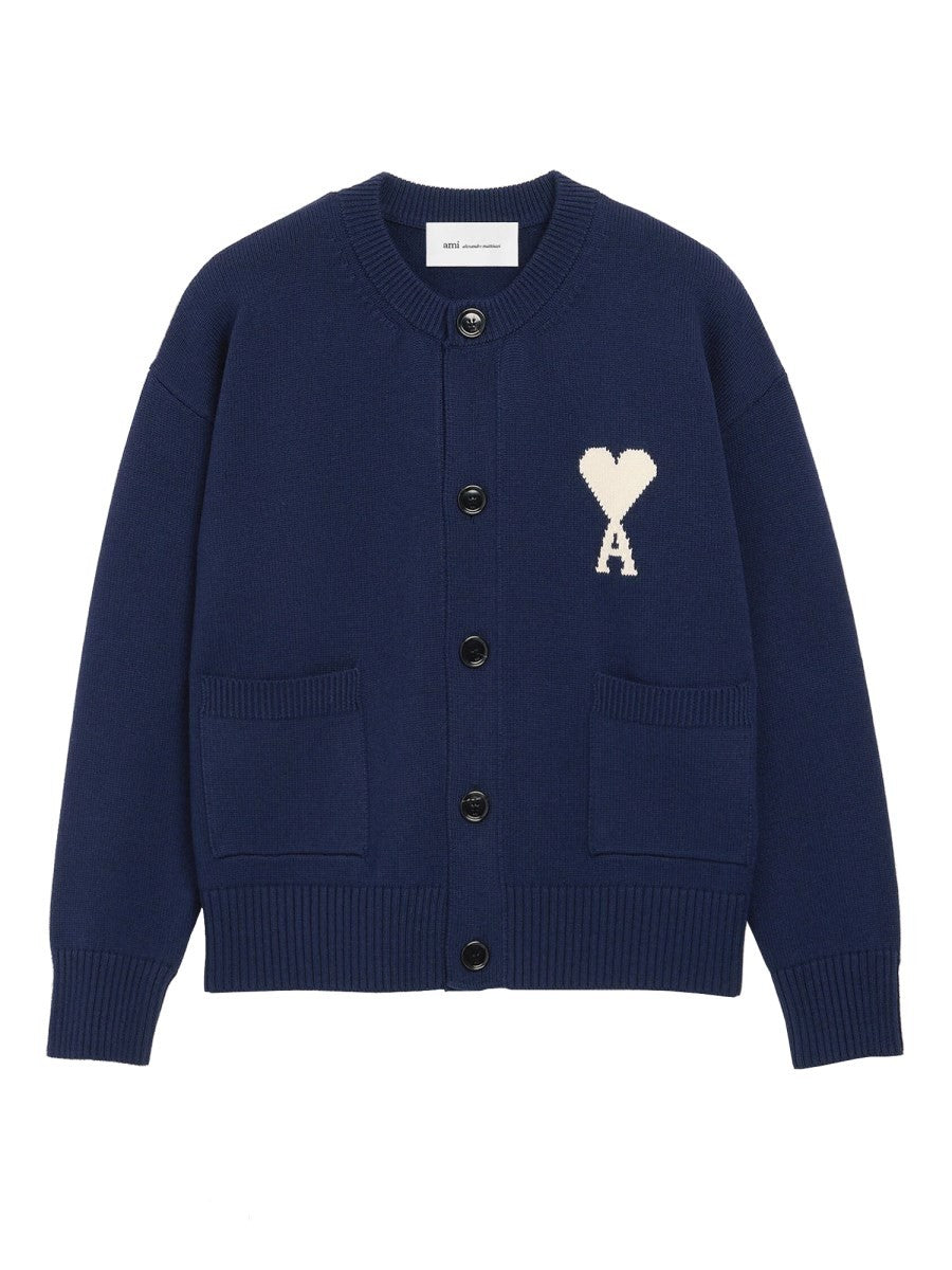 AMI PARIS - CARDIGAN WITH LOGO Unisex