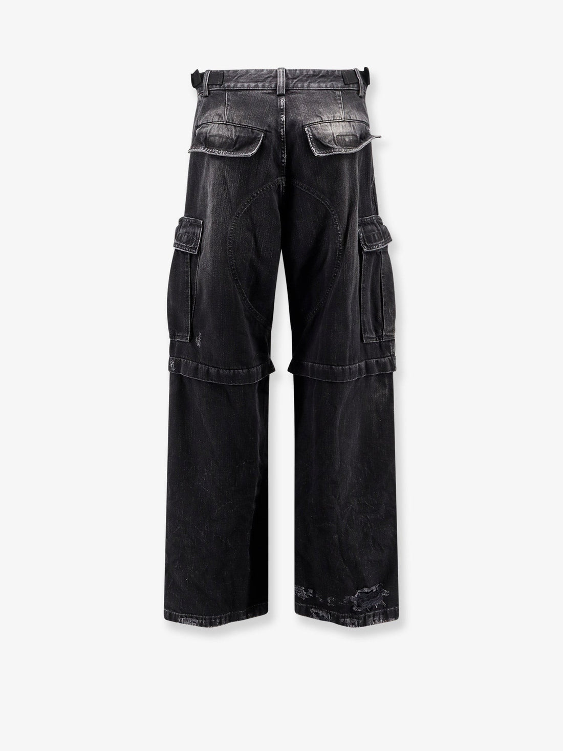 Cargo black denim trousers