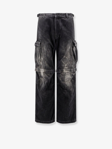 Cargo black denim trousers