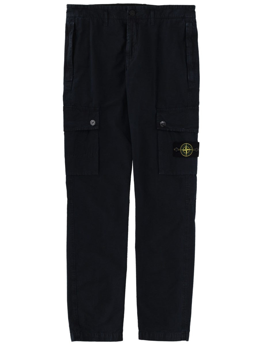 CARGO PANTS WITH LOGO PATCH