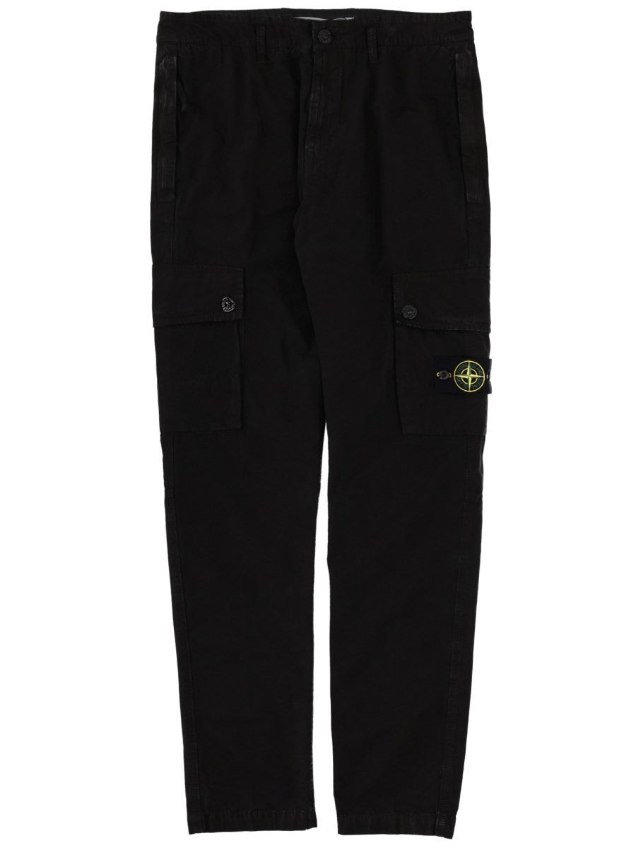 CARGO PANTS WITH LOGO PATCH