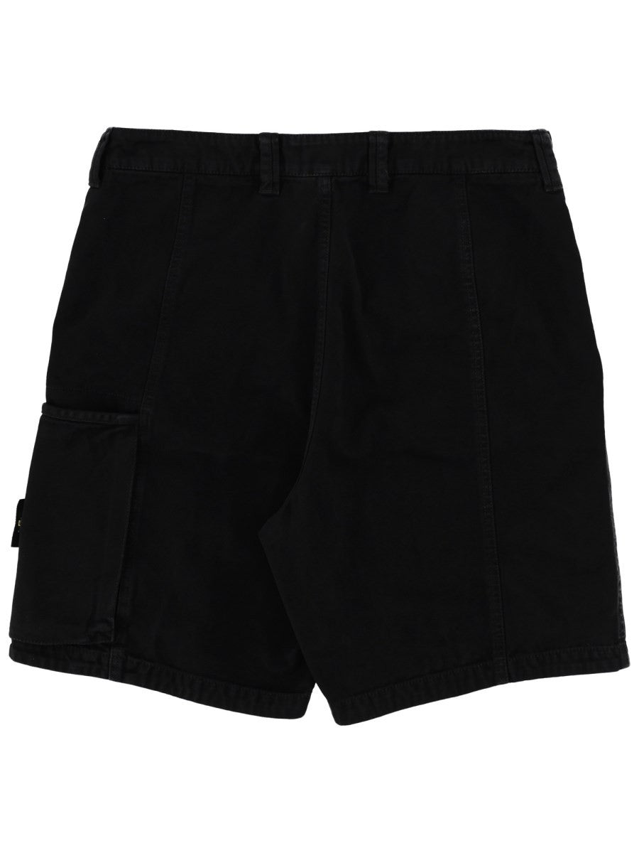CARGO SHORTS WITH LOGO PATCH