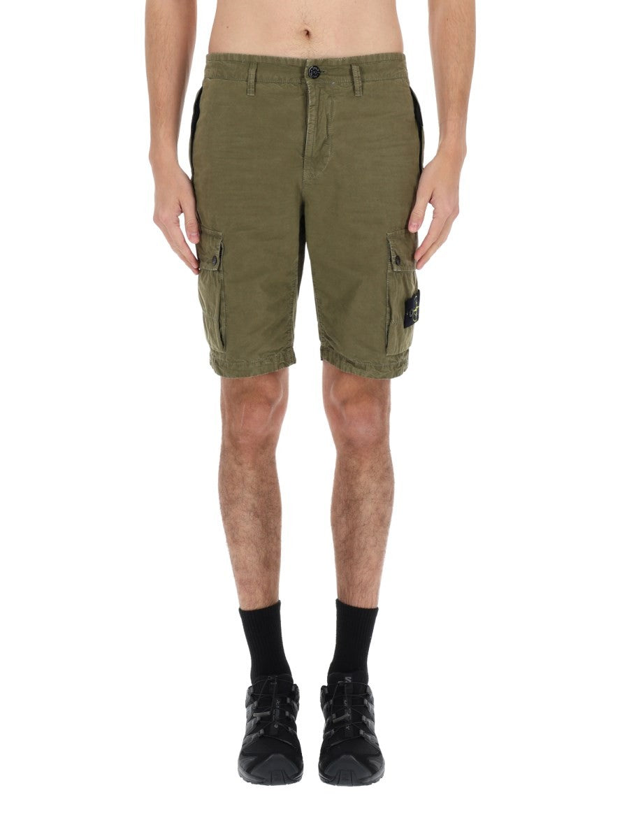 Stone Island - CARGO SHORTS WITH LOGO PATCH cargo-shorts-with-logo-patch_ad508711-9d09-4ee7-baed-8d29c939284a