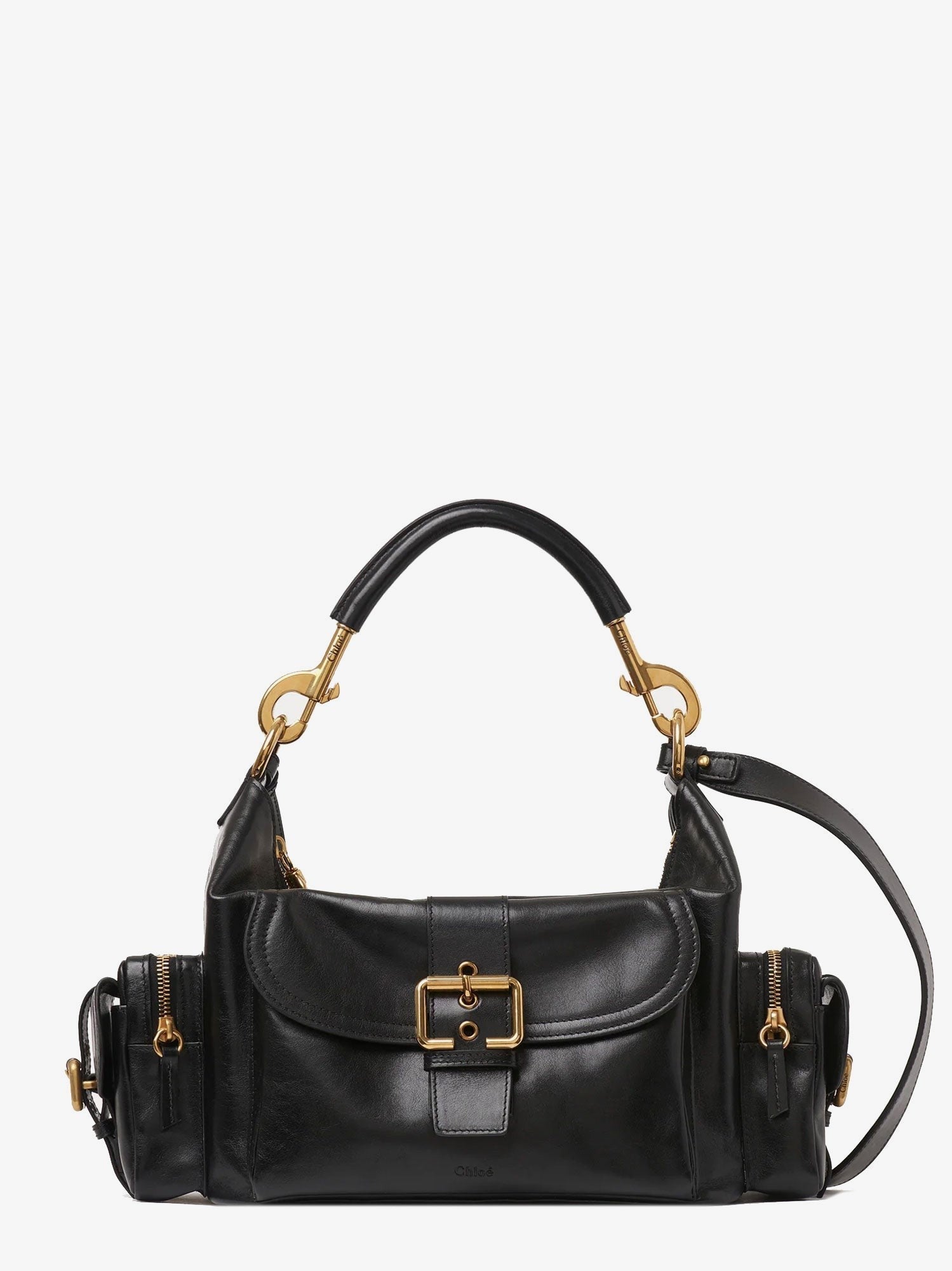 CHLOE' CHLOE' - Carry shiny buffalo leather shoulder bag