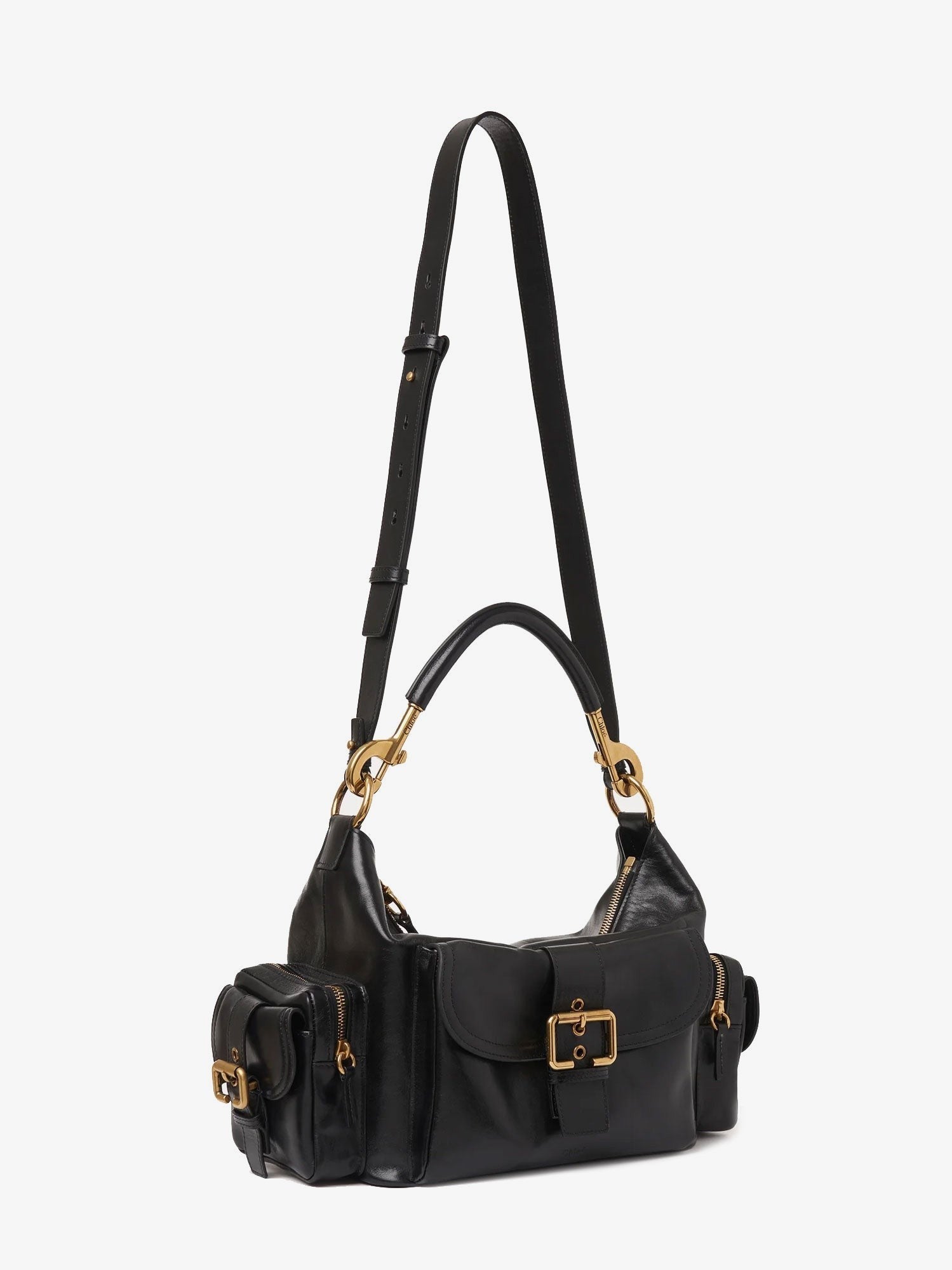 CHLOE' CHLOE' - Carry shiny buffalo leather shoulder bag