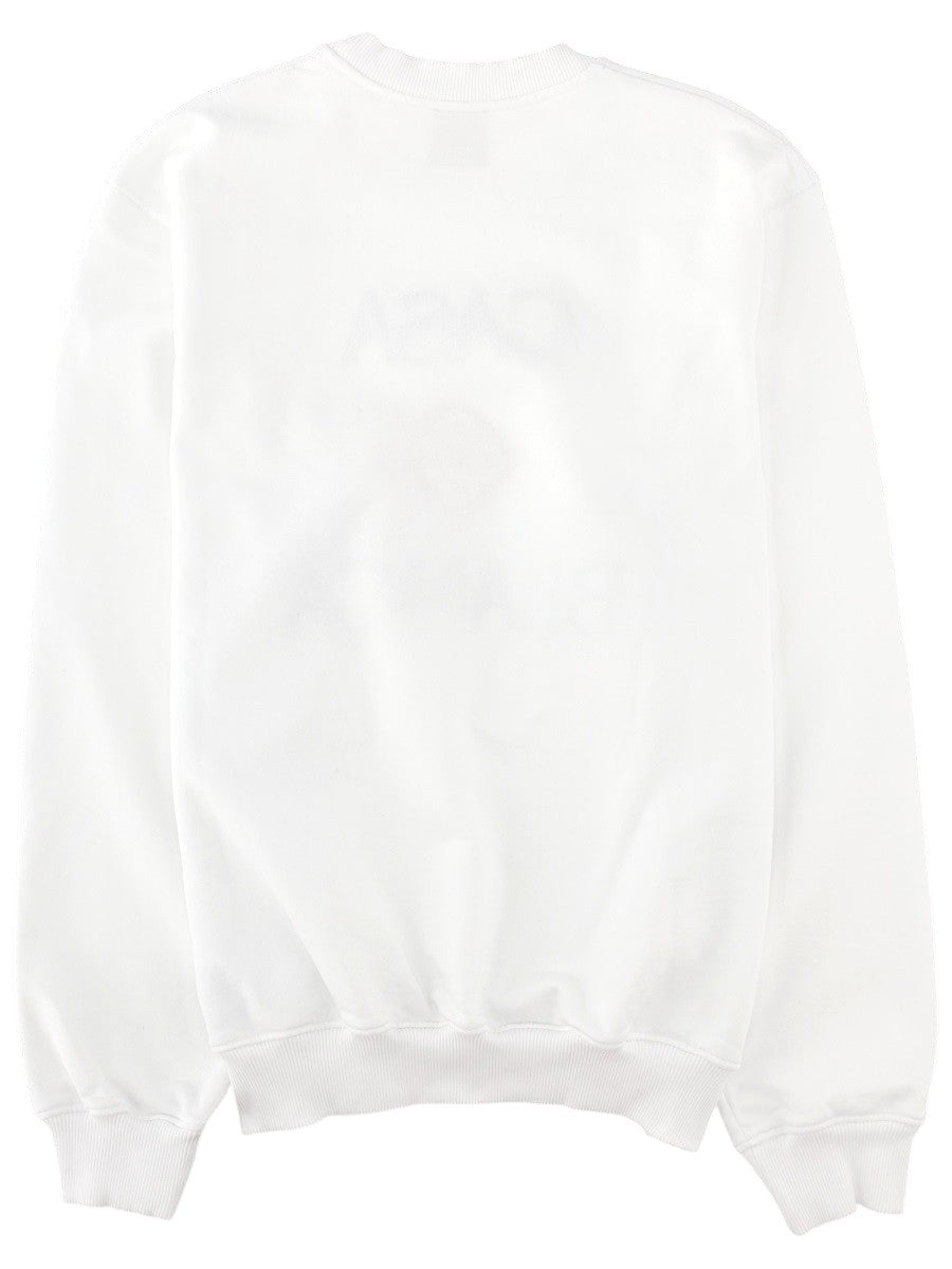 CASABLANCA - Embroidered Logo Sweatshirt - White casablanca-embroidered-logo-sweatshirt-white-back-jpg