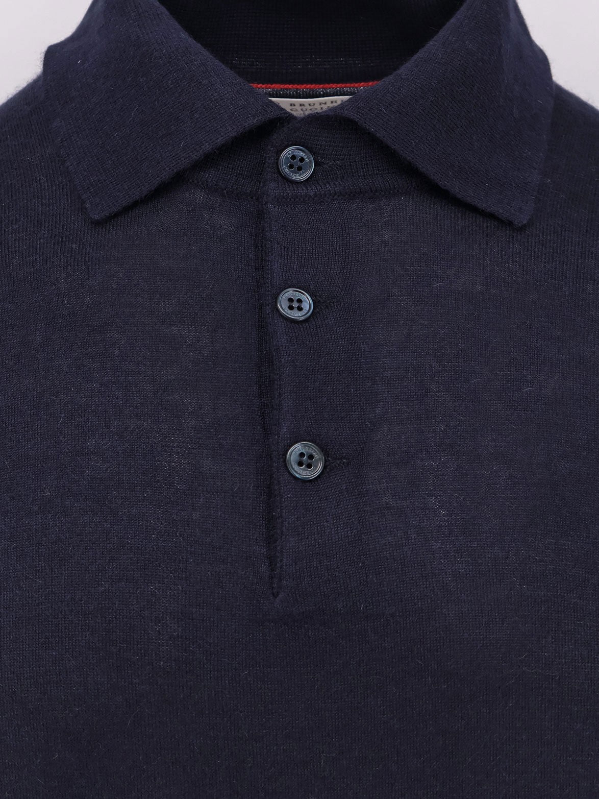 Cashmere and cotton polo shirt