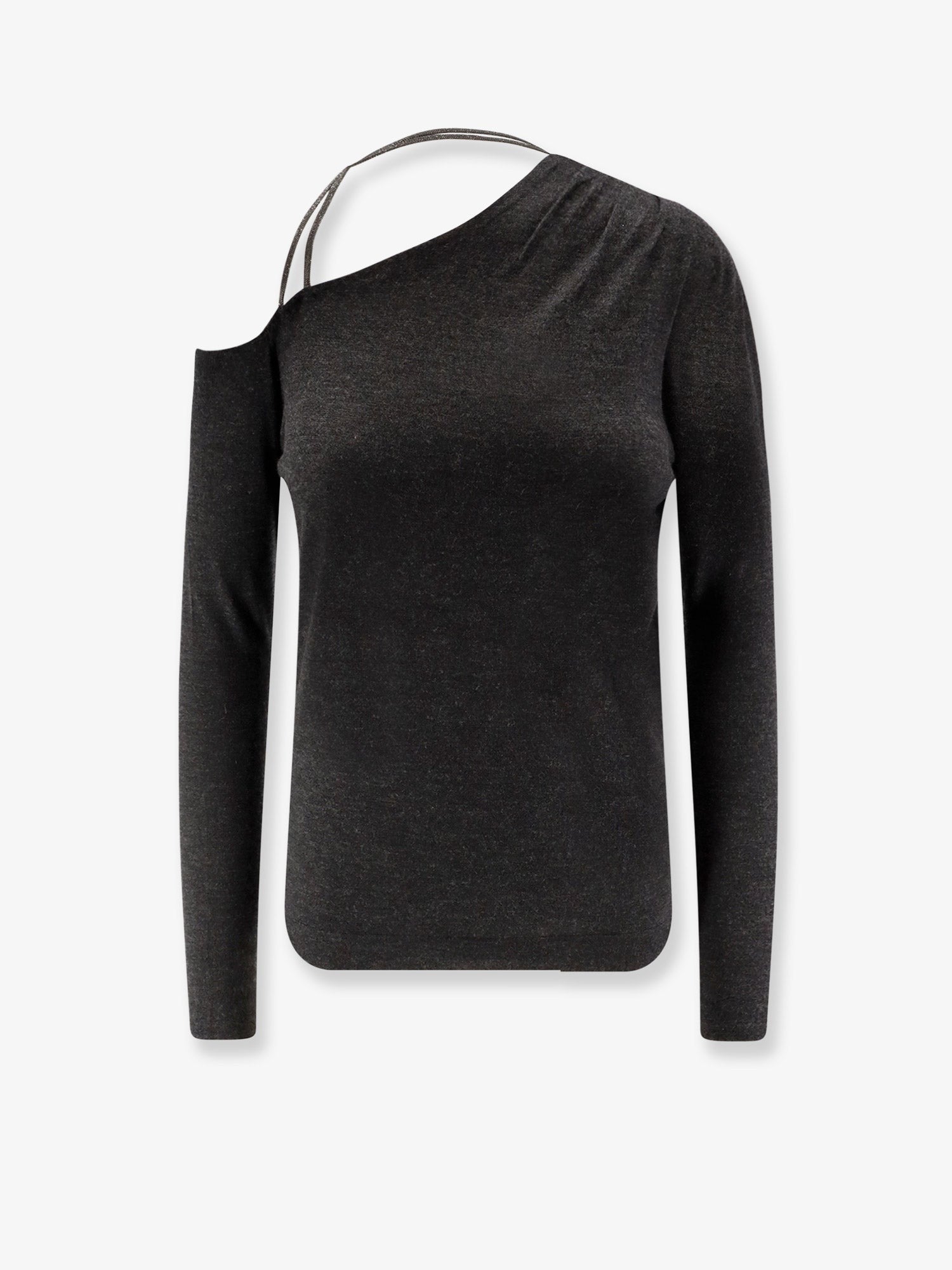 Cashmere and silk blend sweater with Monili detail