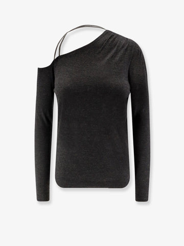 Cashmere and silk blend sweater with Monili detail