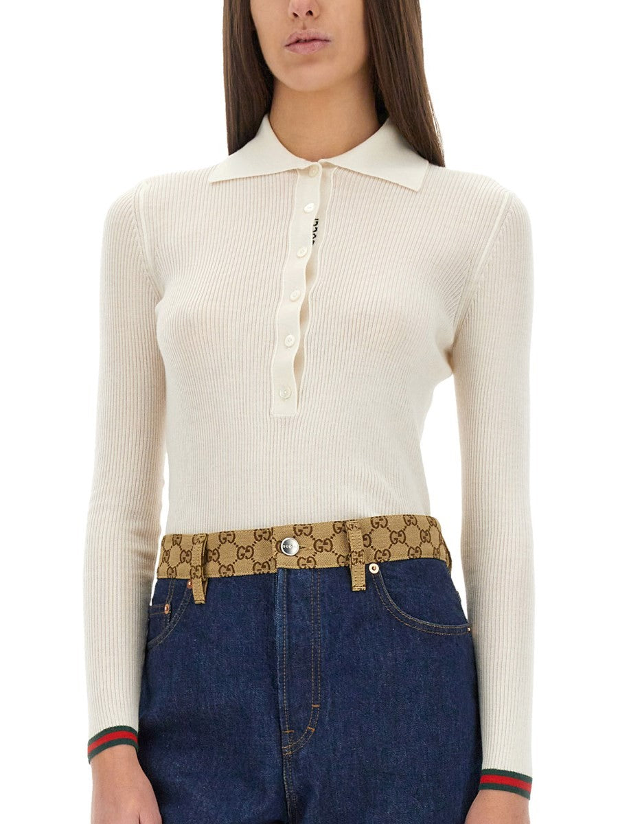 CASHMERE AND SILK POLO SHIRT