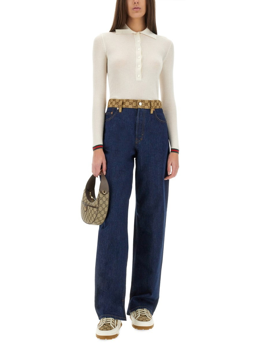 CASHMERE AND SILK POLO SHIRT