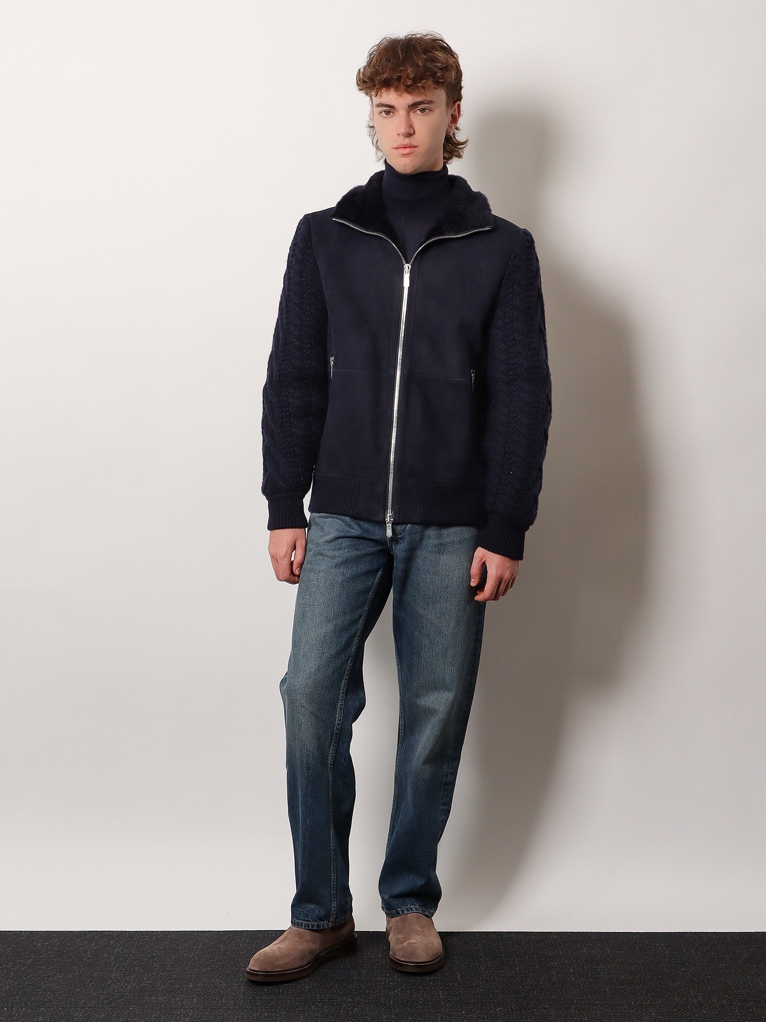 Cashmere and silk turtleneck