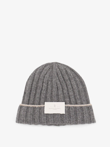 Brunello Cucinelli - Cashmere Beanie GRIGIOSCUROSABBIA