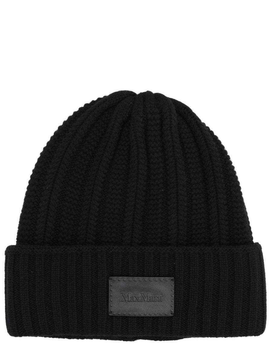 CASHMERE CAP WITH LOGO