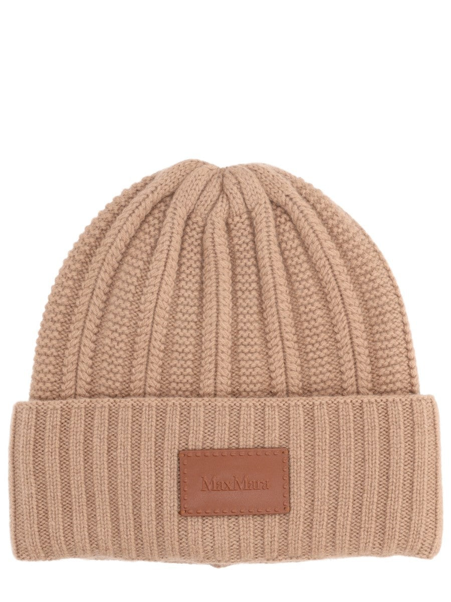 CASHMERE CAP WITH LOGO