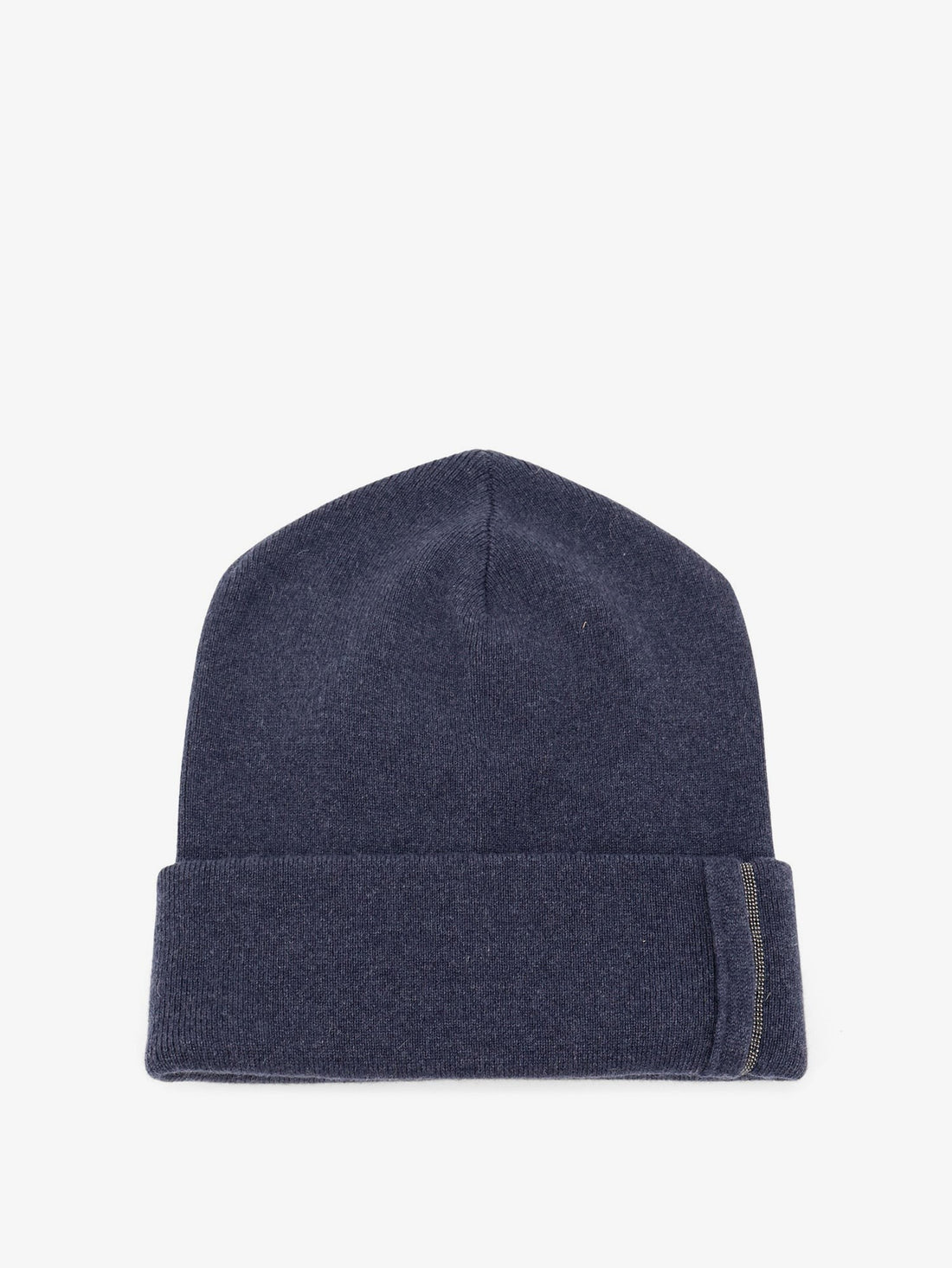 Brunello Cucinelli - Cashmere hat with Monili detail BLU FREDDO