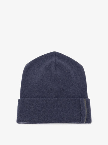 Brunello Cucinelli - Cashmere hat with Monili detail