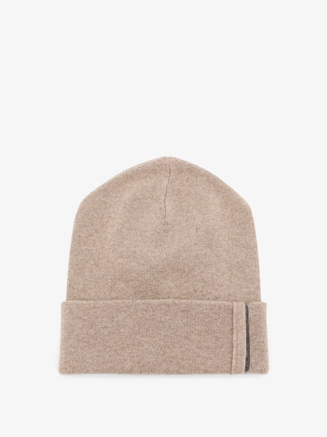 Brunello Cucinelli - Cashmere hat with Monili detail Brown