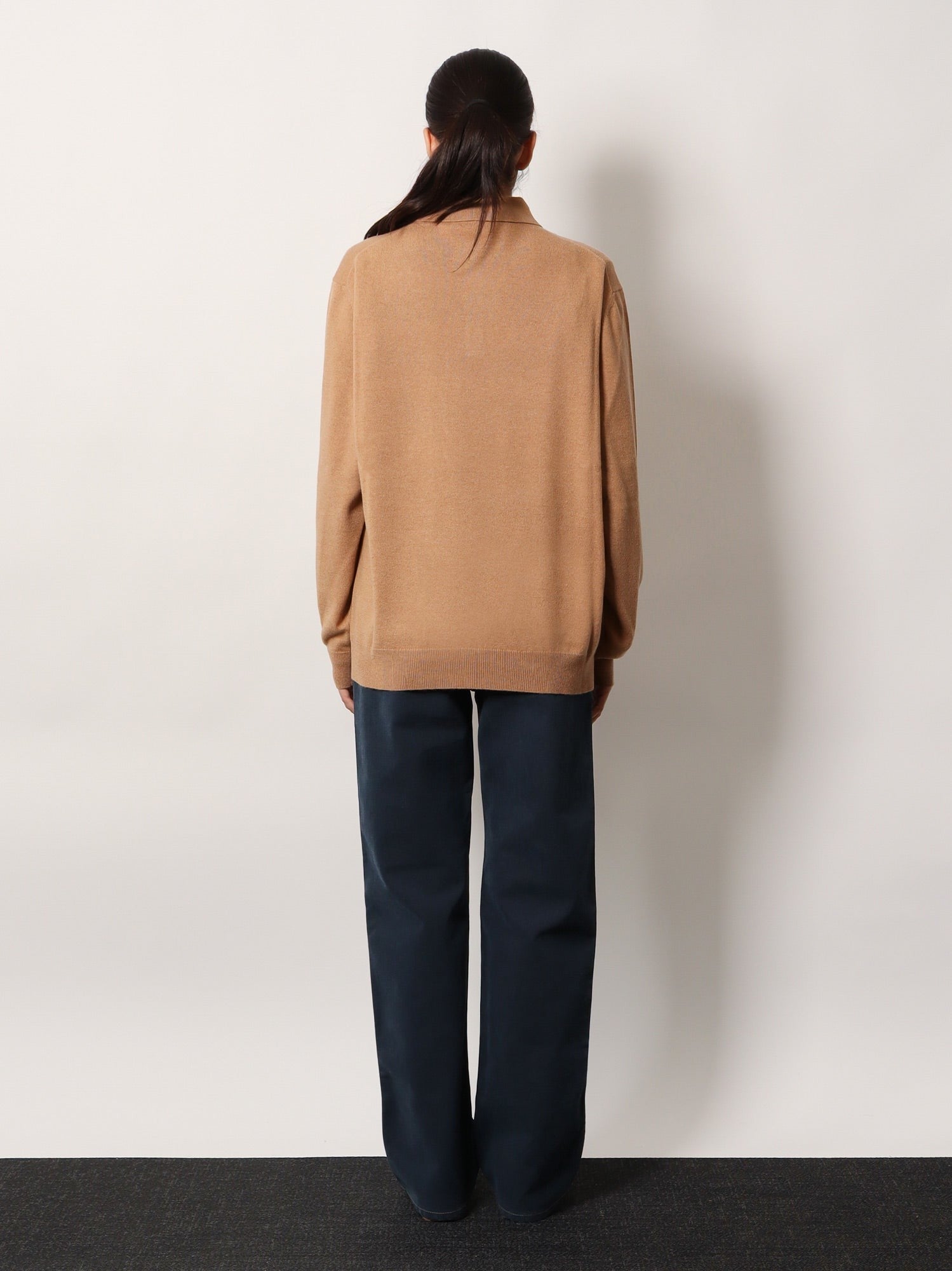 Cashmere Polo Shirt with Miu Miu embroidery