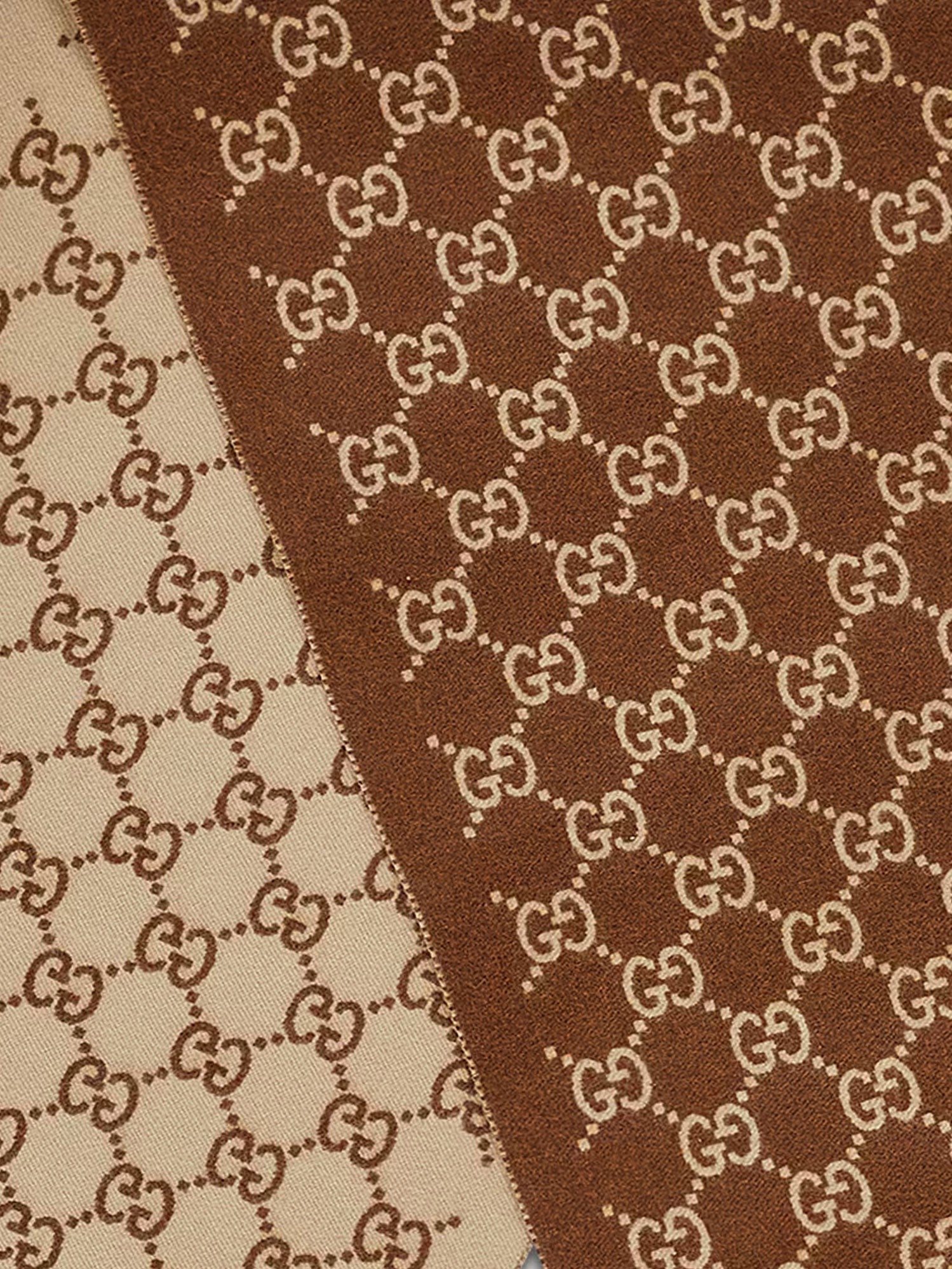 Cashmere scarf with GG print Unisex