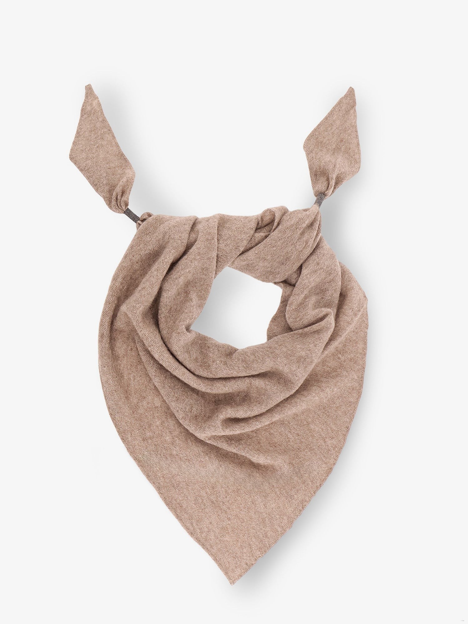 Cashmere scarf with Monili detail