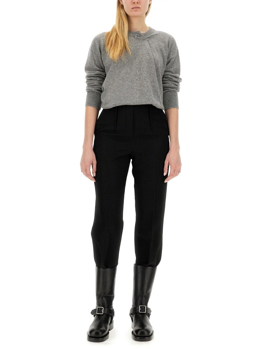 CASHMERE SWEATER WITH KILT PIN