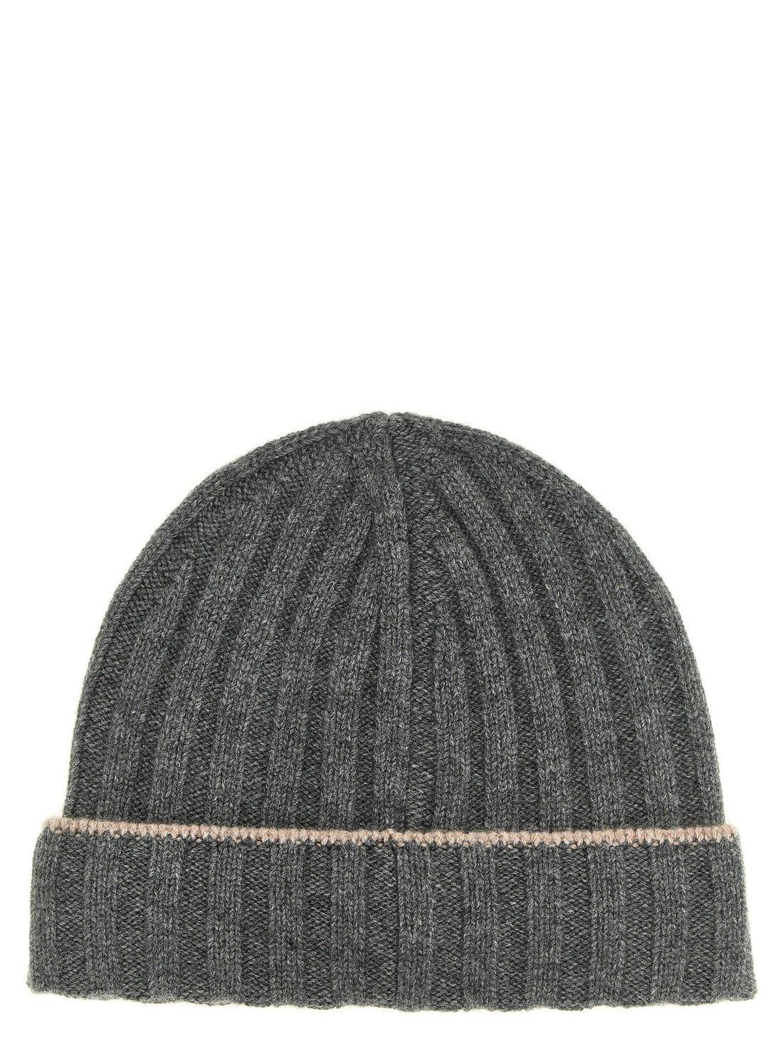 Brunello Cucinelli - Cashmere turn-up beanie gray M