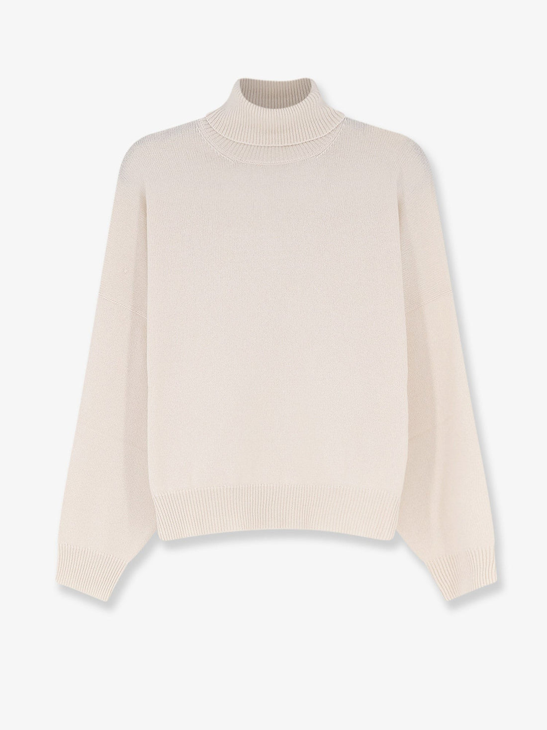 Brunello Cucinelli - Ribbed high neck beam White