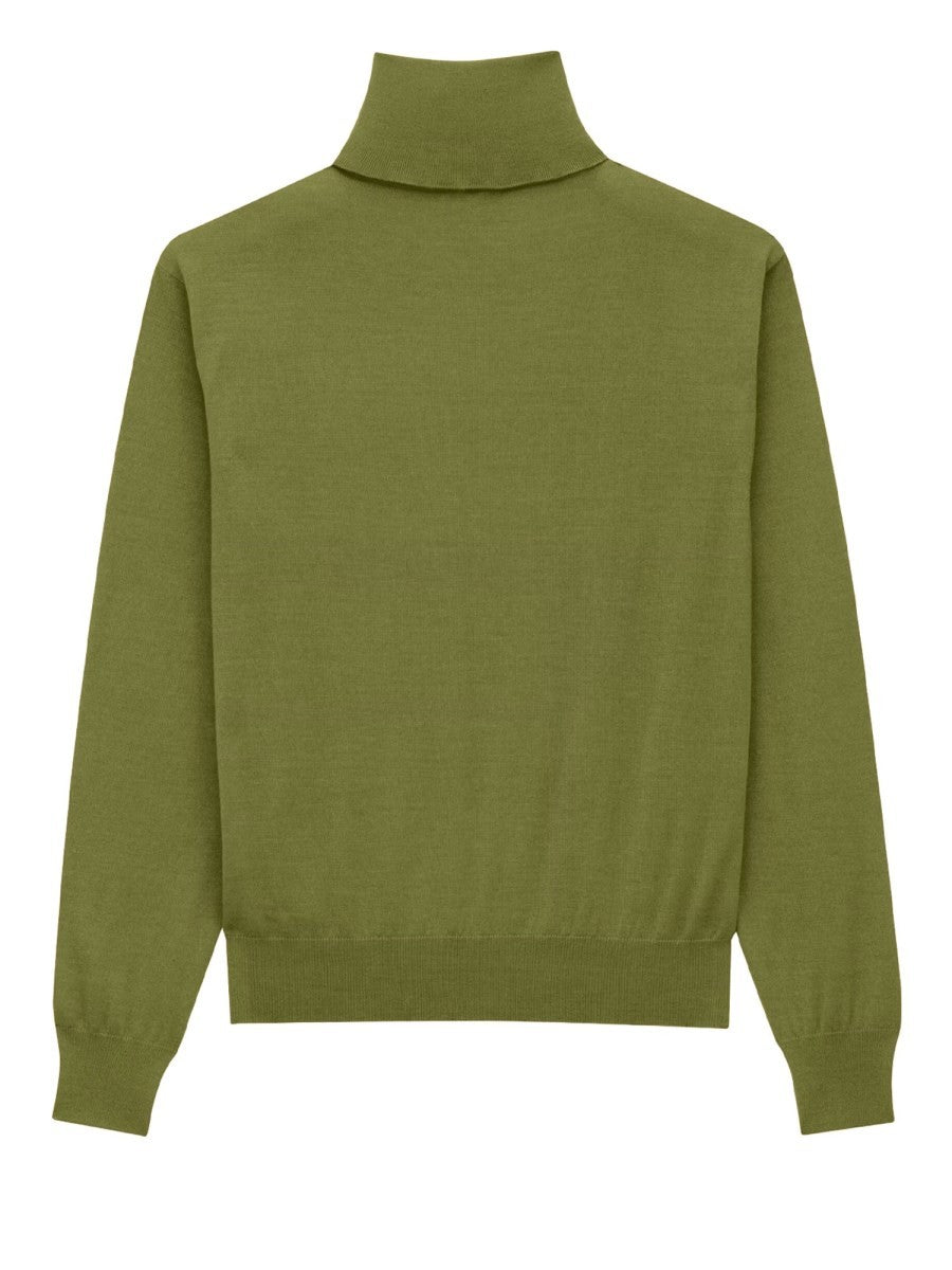 CASHMERE, WOOL AND SILK TURTLENECK
