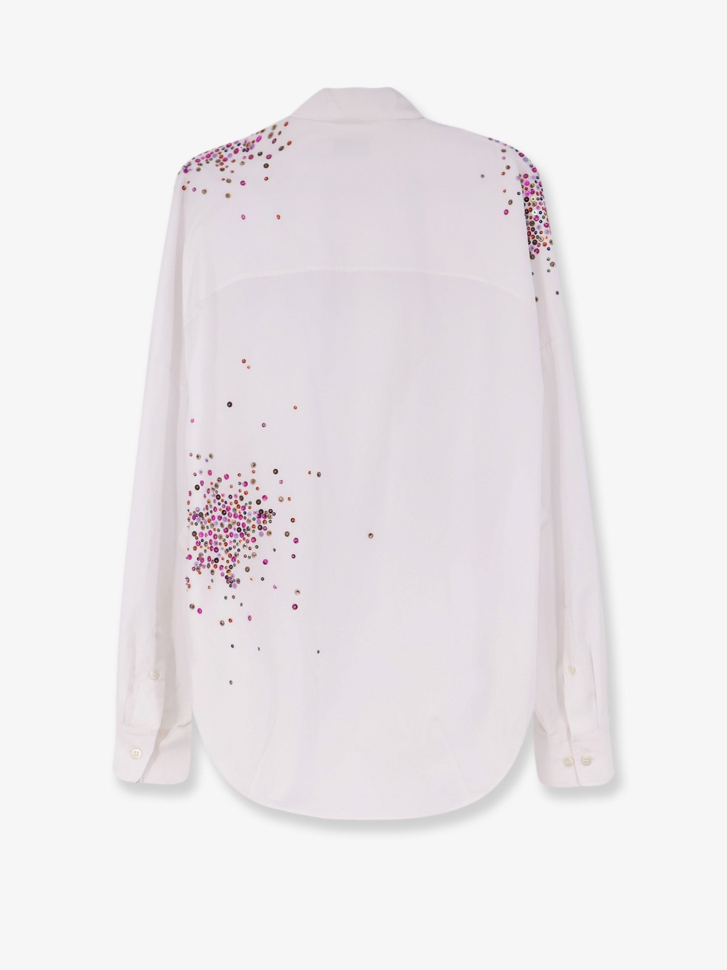 Dries Van Noten - Casia cotton shirt with multicolored sequin detail