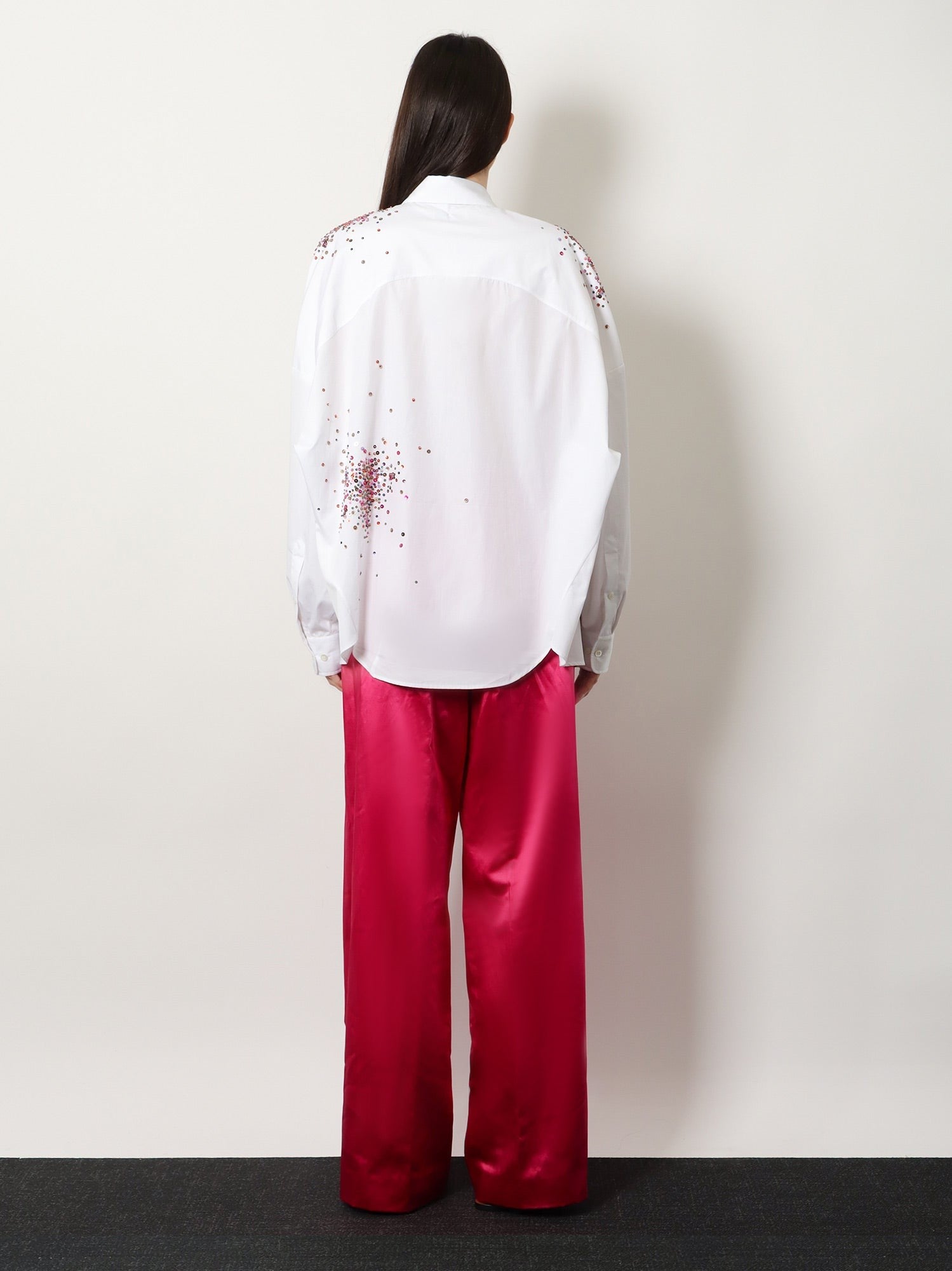 Dries Van Noten - Casia cotton shirt with multicolored sequin detail