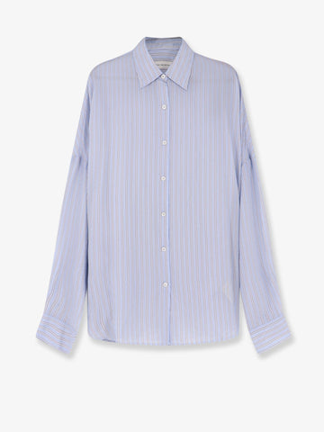 Dries Van Noten Casia cupro shirt with striped pattern