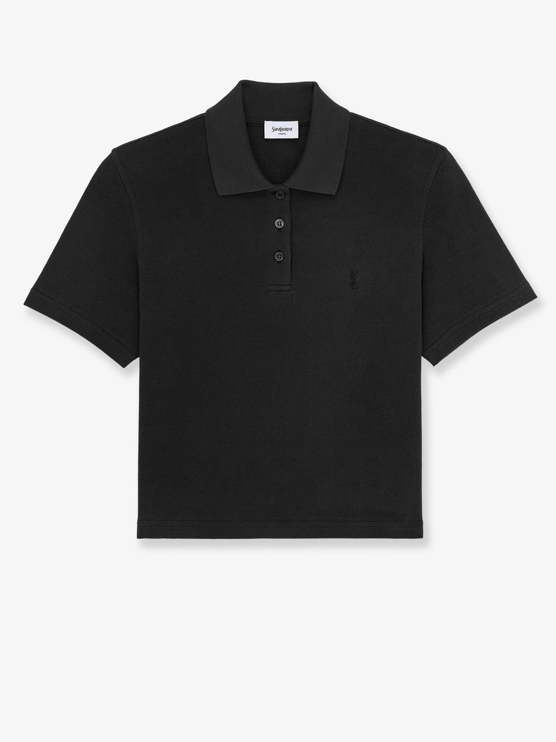 Saint Laurent - Cassandre Cotton Piqué Cotton Polo Shirt cassandre-cotton-pique-cotton-polo-shirt