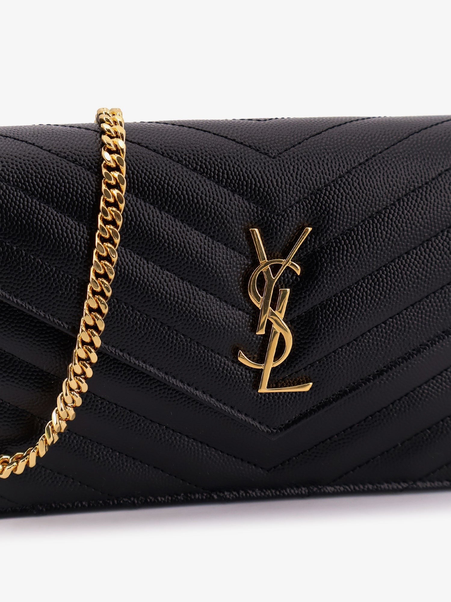 Saint Laurent - Cassandre Envelope Clutch Crossbody  Bag with Chain