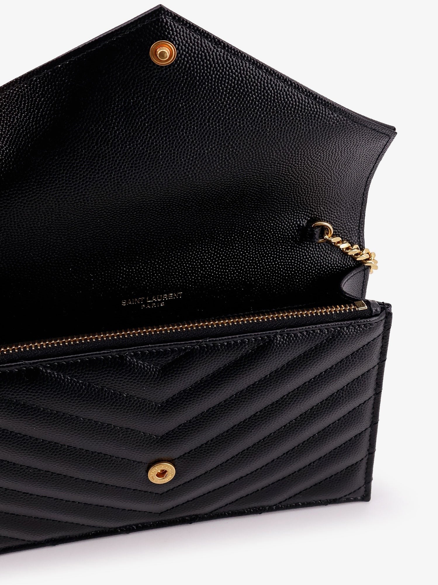 Saint Laurent - Cassandre Envelope Clutch Crossbody  Bag with Chain