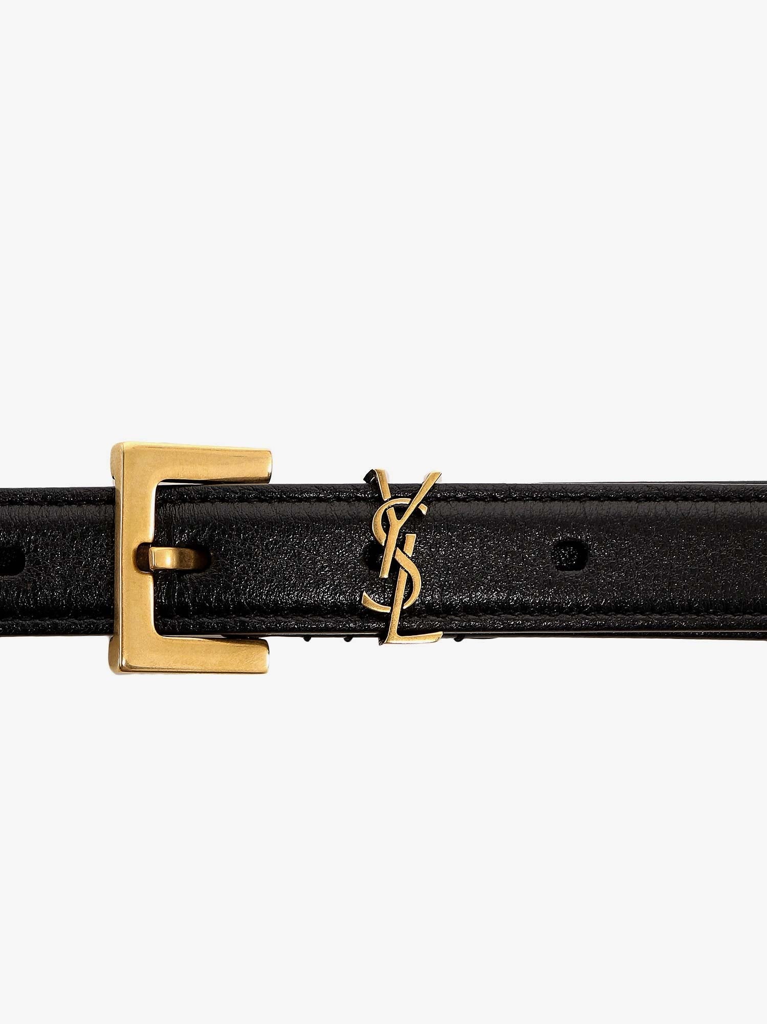 Saint Laurent - Cassandre leather belt