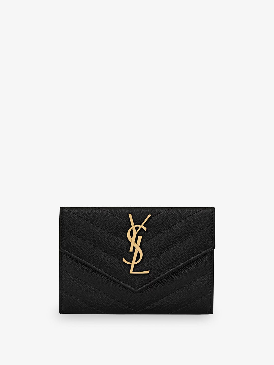 Saint Laurent - Cassandre matalassé leather wallet Nero UNI