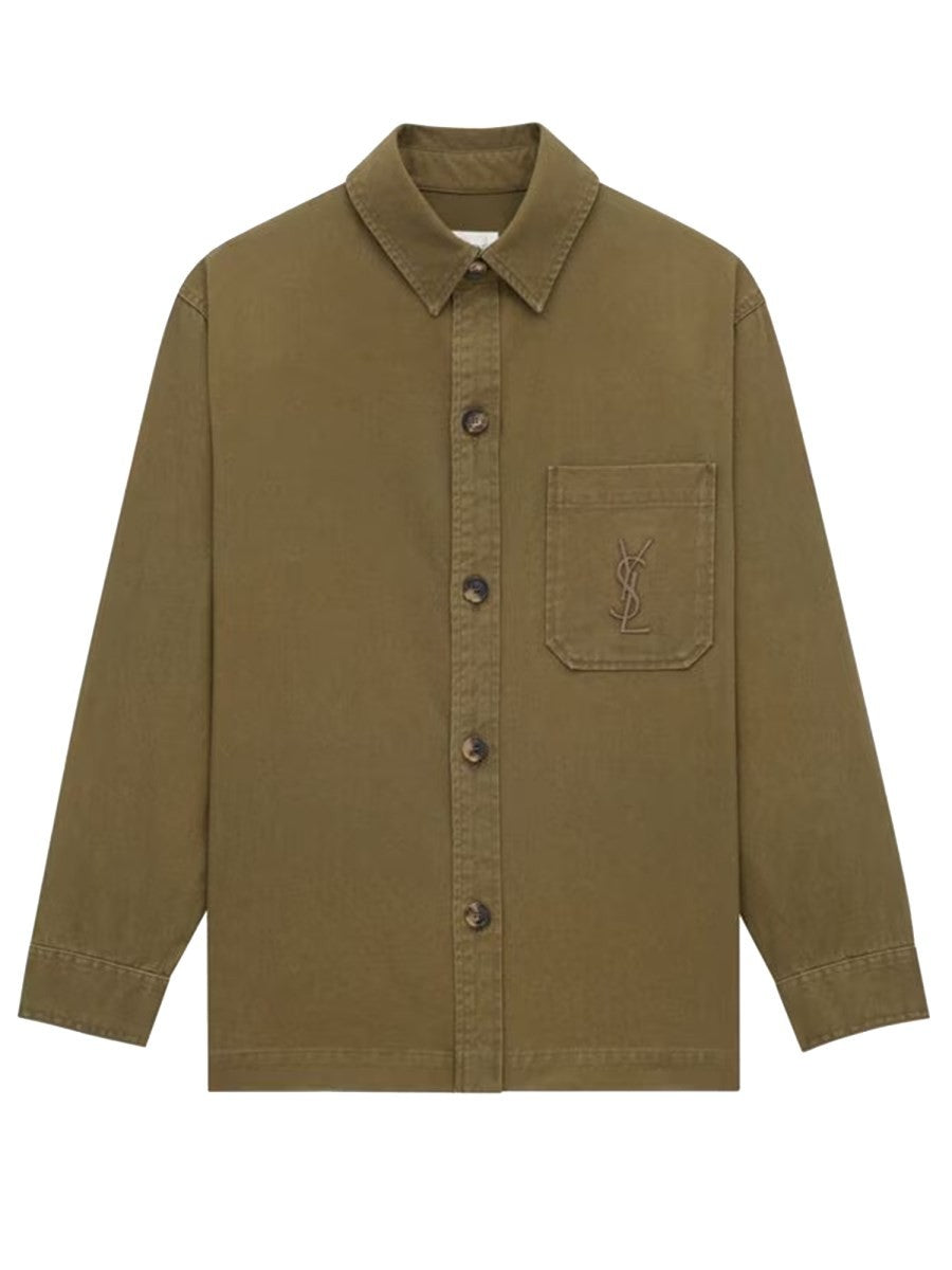 Saint Laurent - CASSANDRE OVERSHIRT cassandre-overshirt-in-cotton-gabardine-and-linen