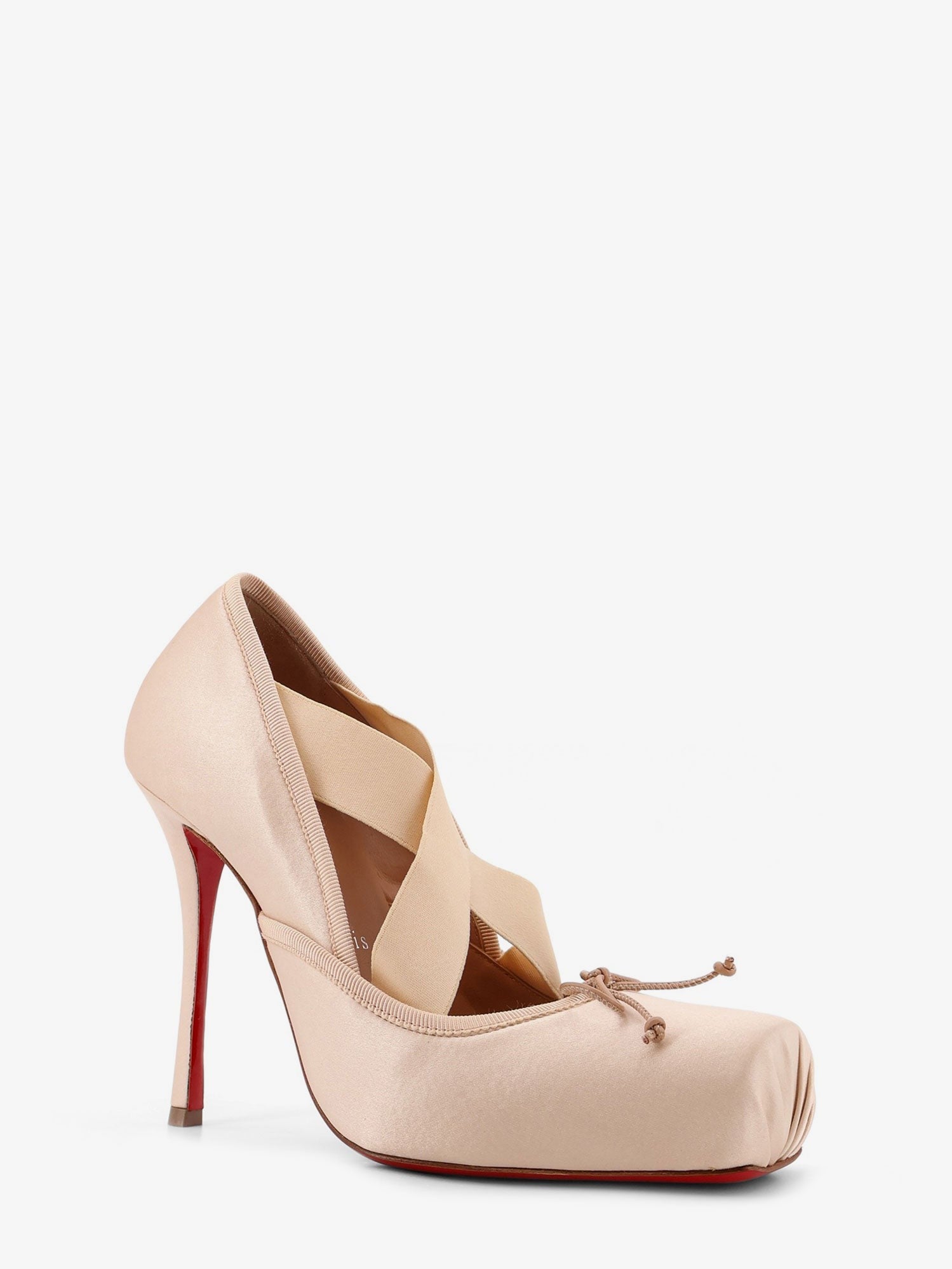 CHRISTIAN LOUBOUTIN Cassia Nodo satin pumps