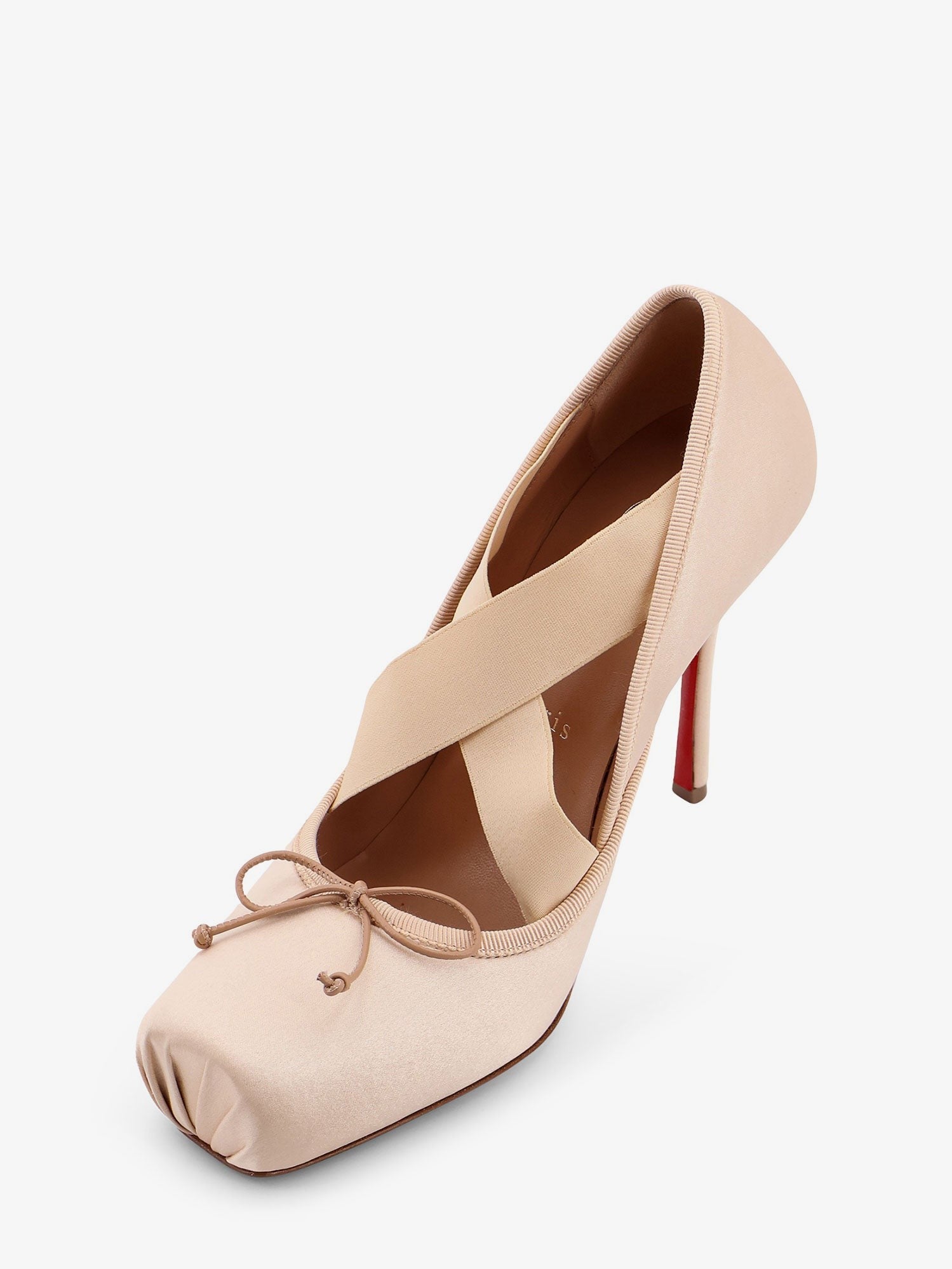 CHRISTIAN LOUBOUTIN Cassia Nodo satin pumps