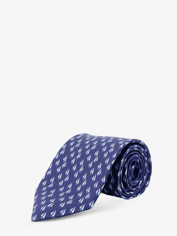 Ferragamo - Catamarano silk tie with Nautica print