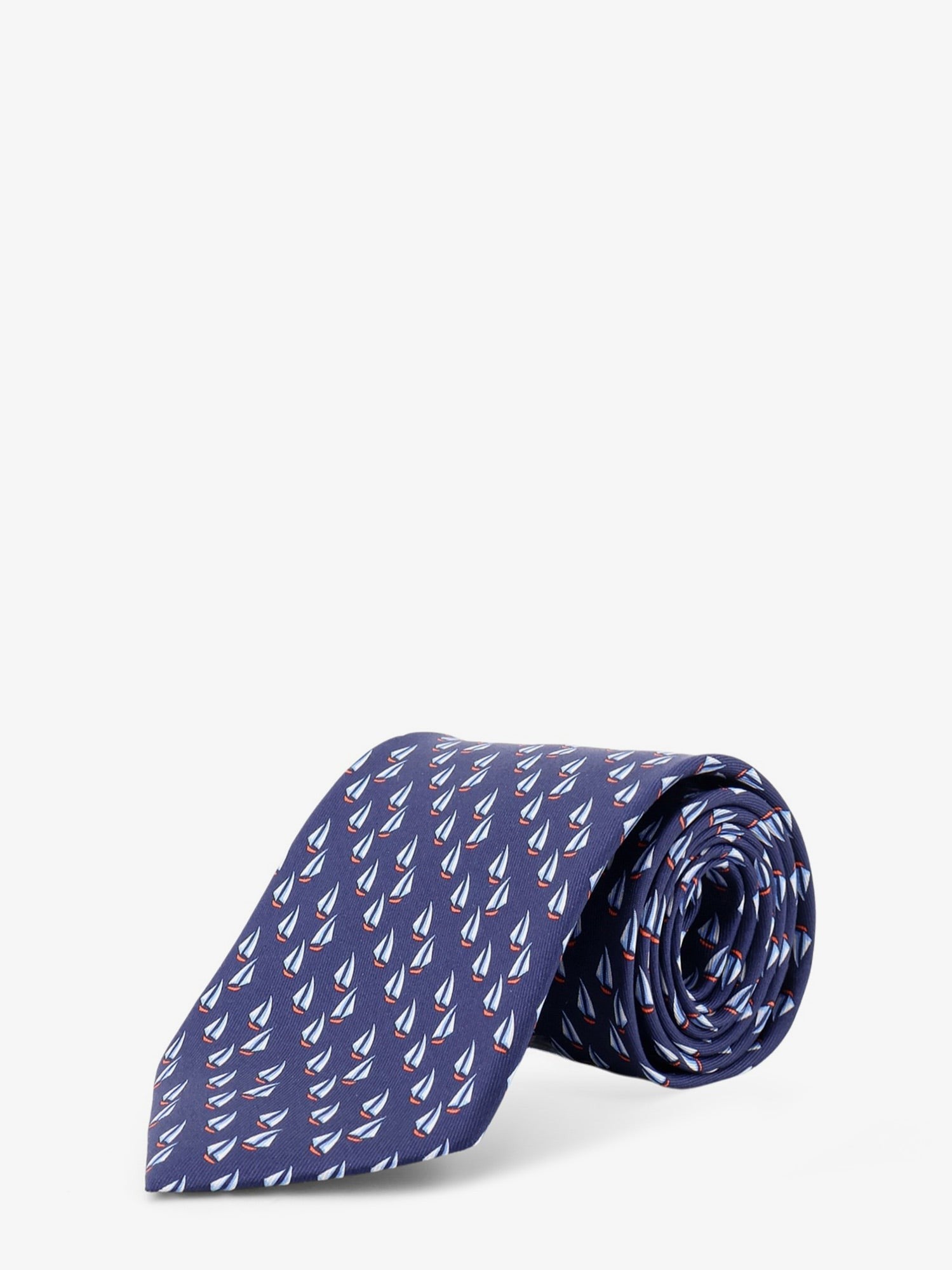 Ferragamo - Catamarano silk tie with Nautica print