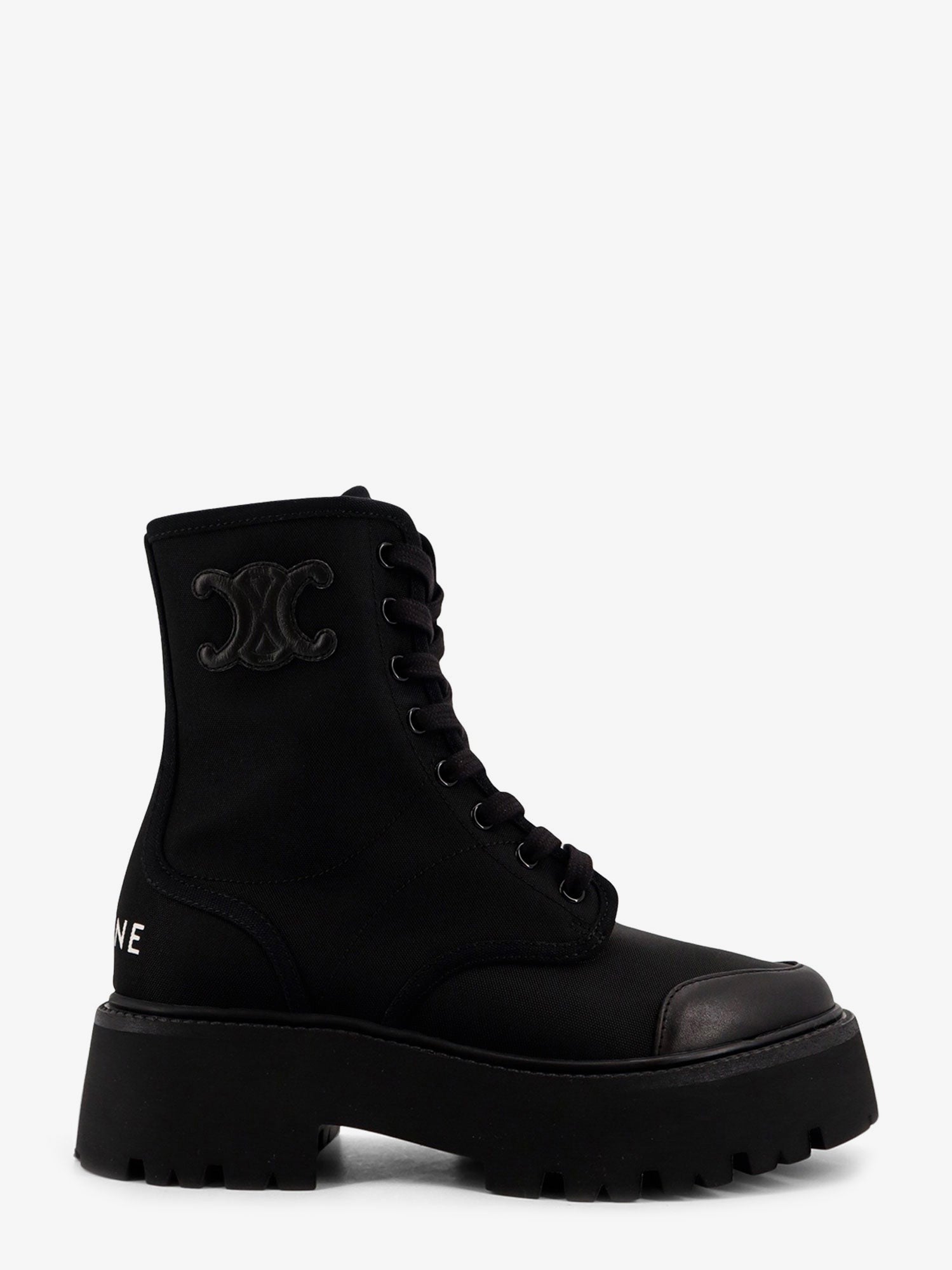 Celine Bulky nylon and leather ankle boots
