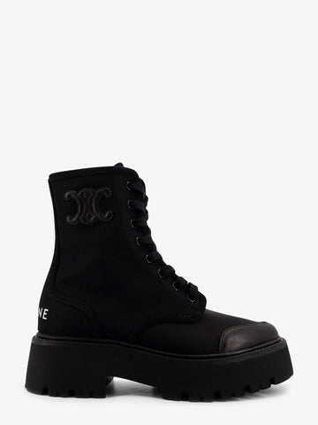 Celine Bulky nylon and leather ankle boots