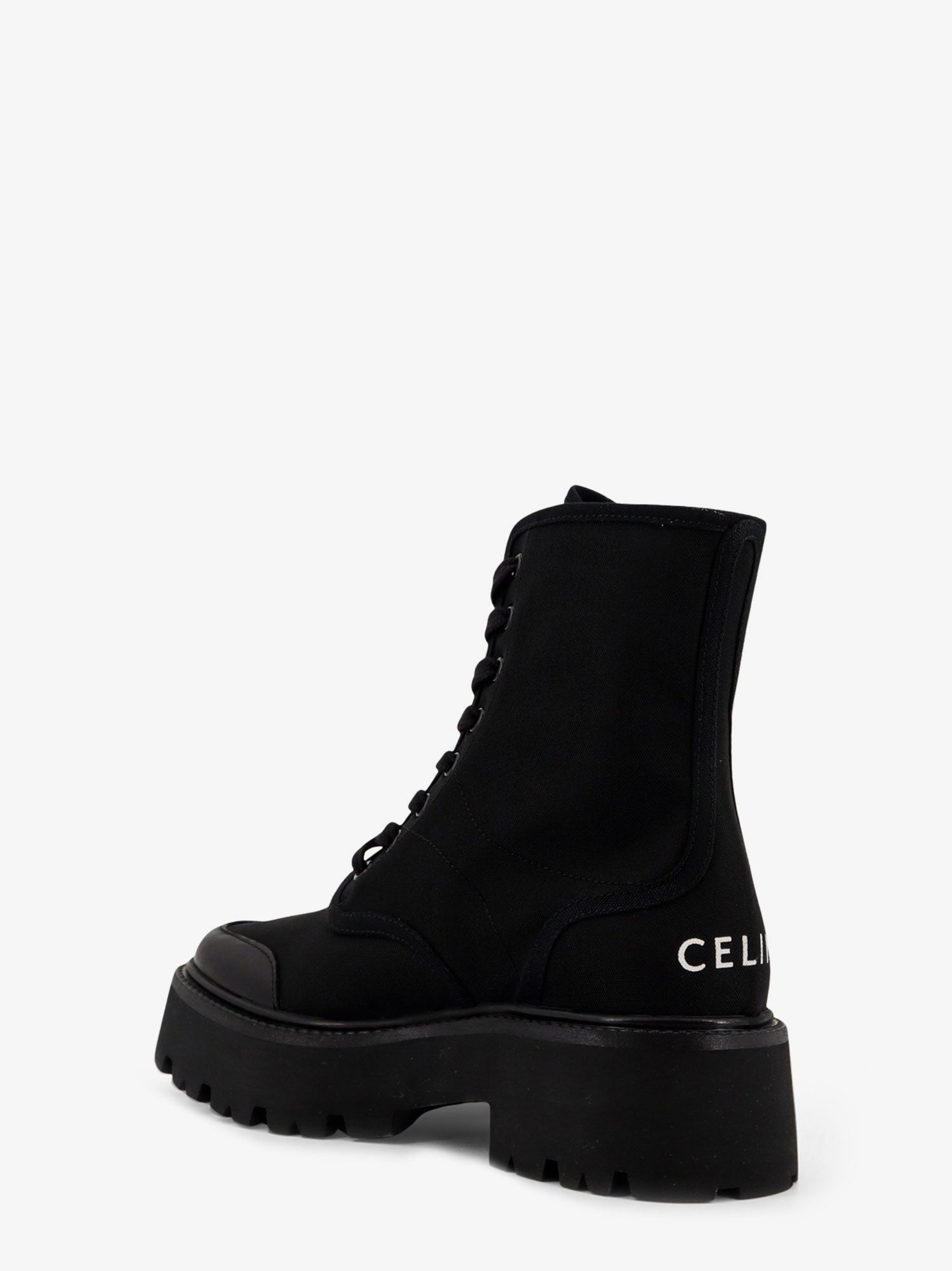 Celine Bulky nylon and leather ankle boots