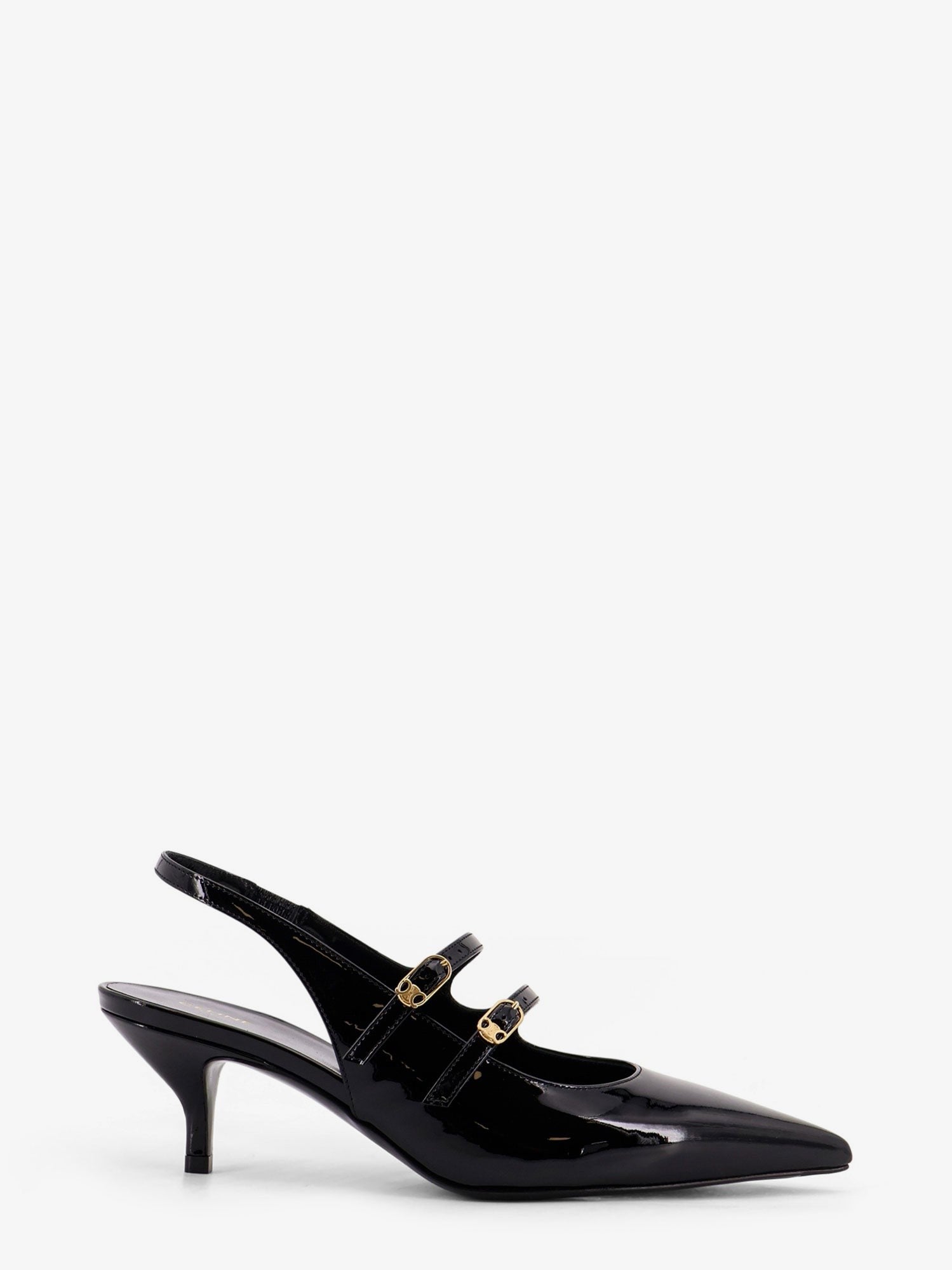 Celine Judy patent leather slingback pumps