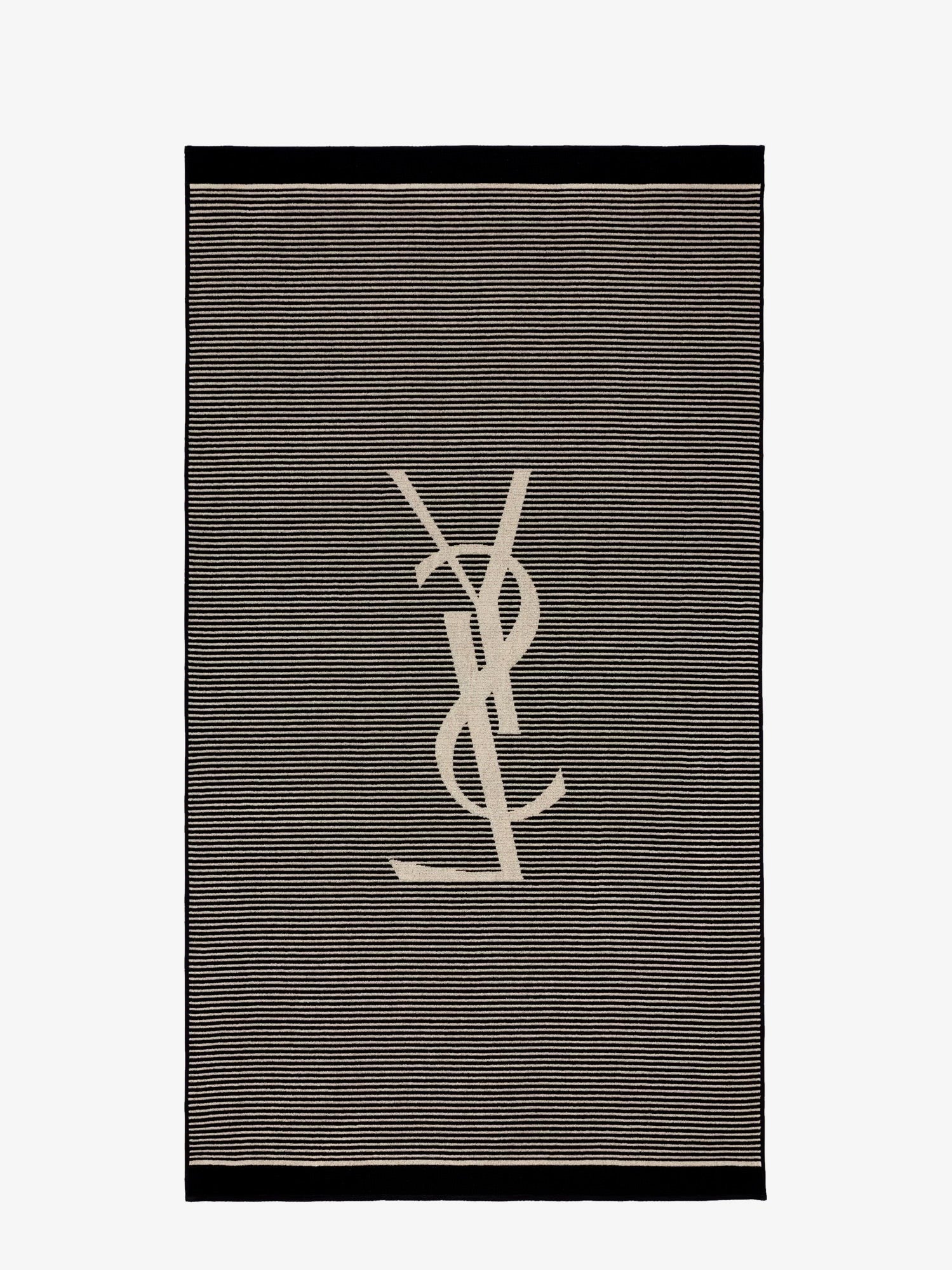 Saint Laurent Saint Laurent - Certified cotton striped beach towel